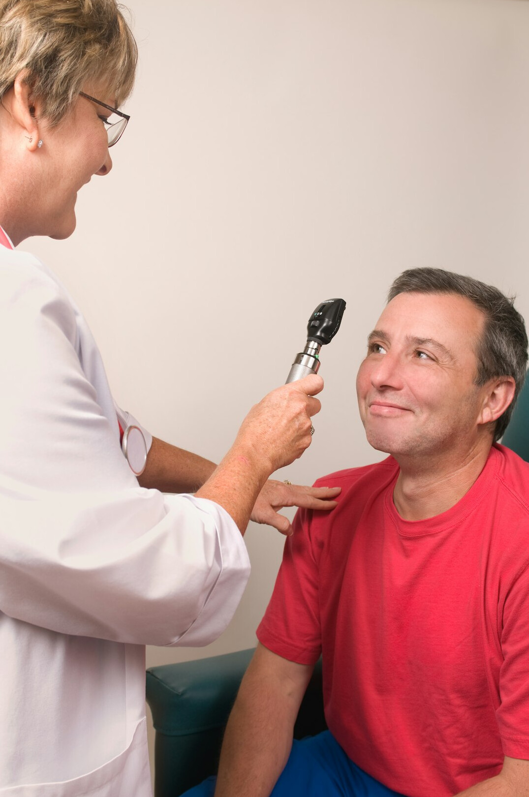 Doctor examining a patient during a checkup