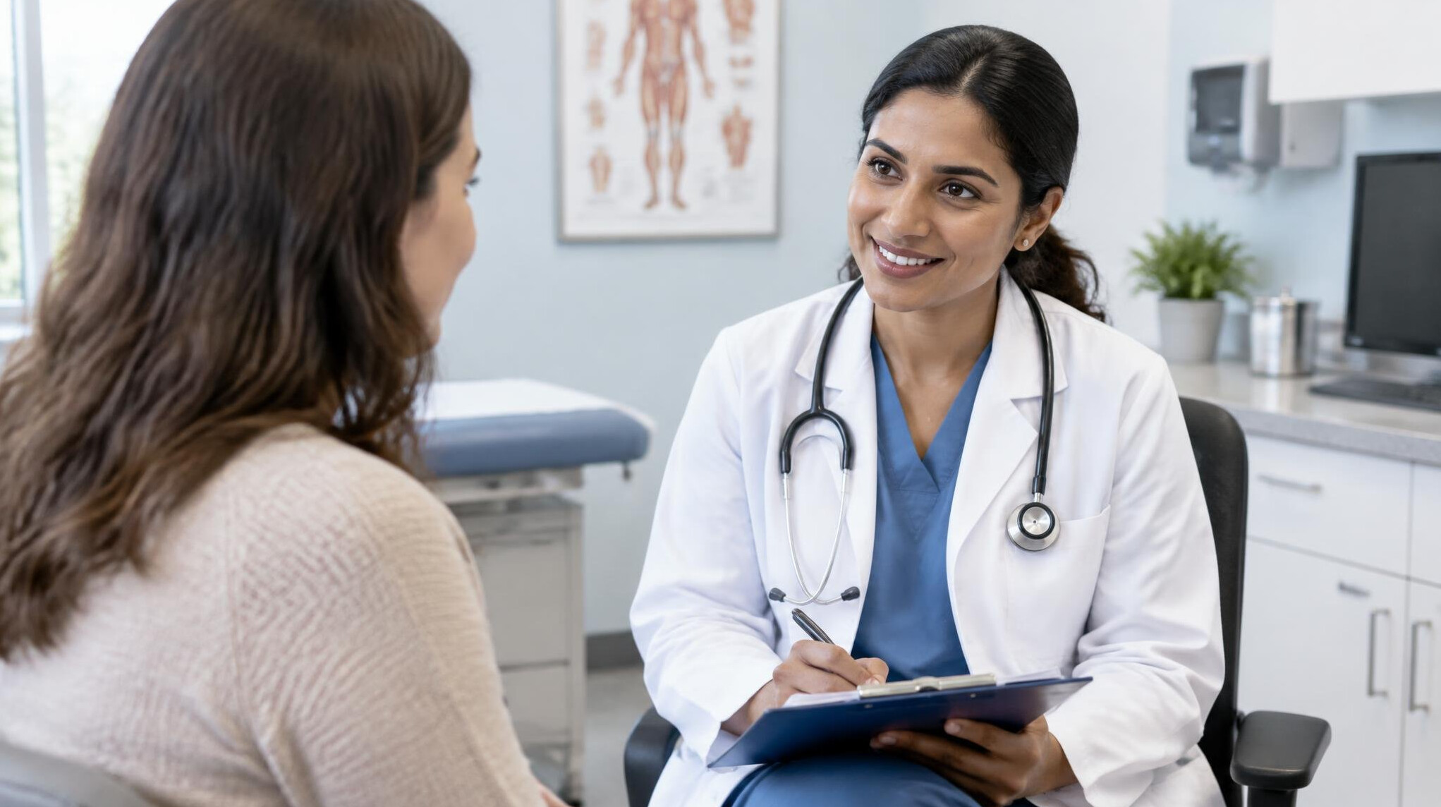 woman at medical appointment