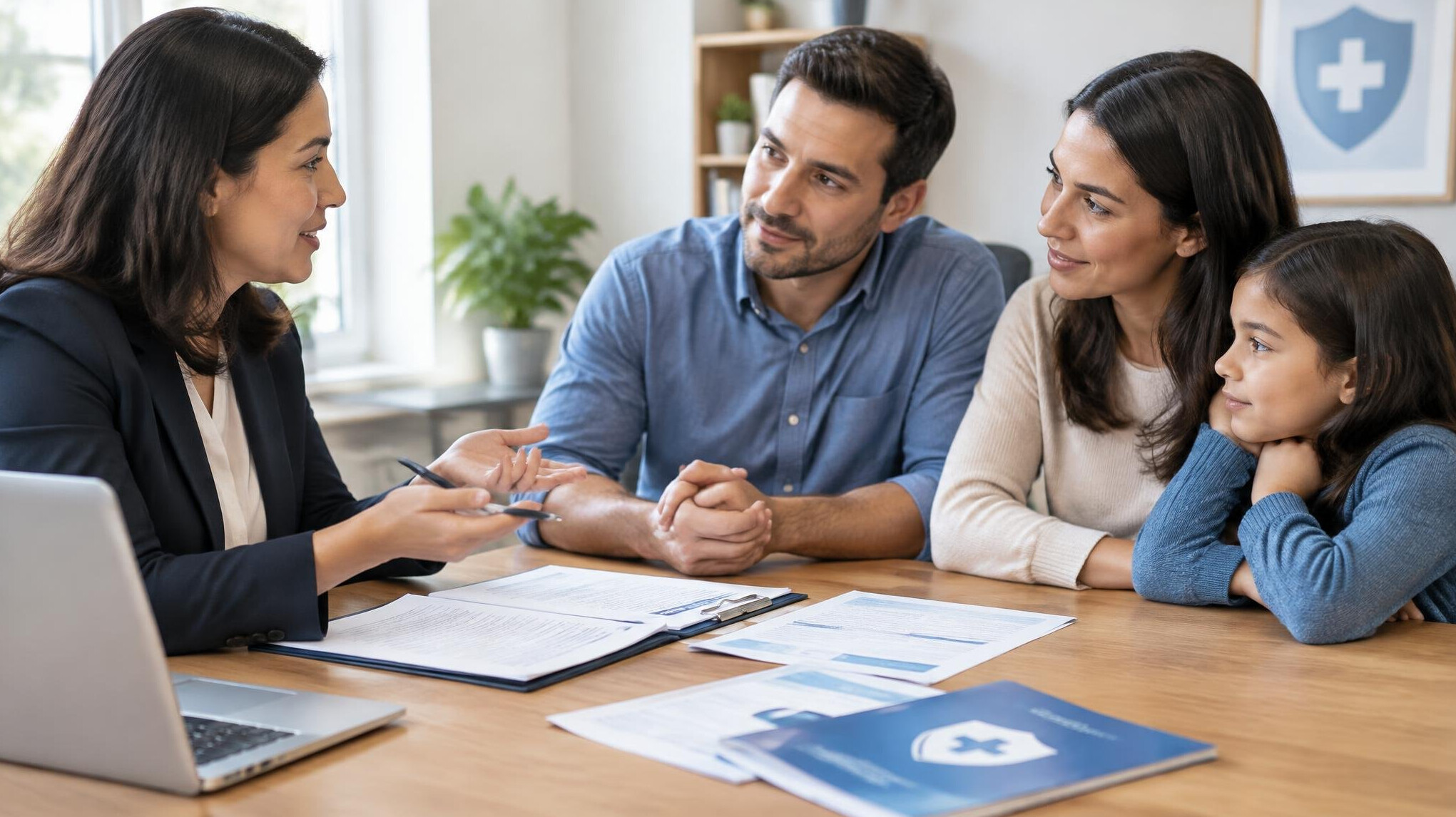 person discussing insurance options