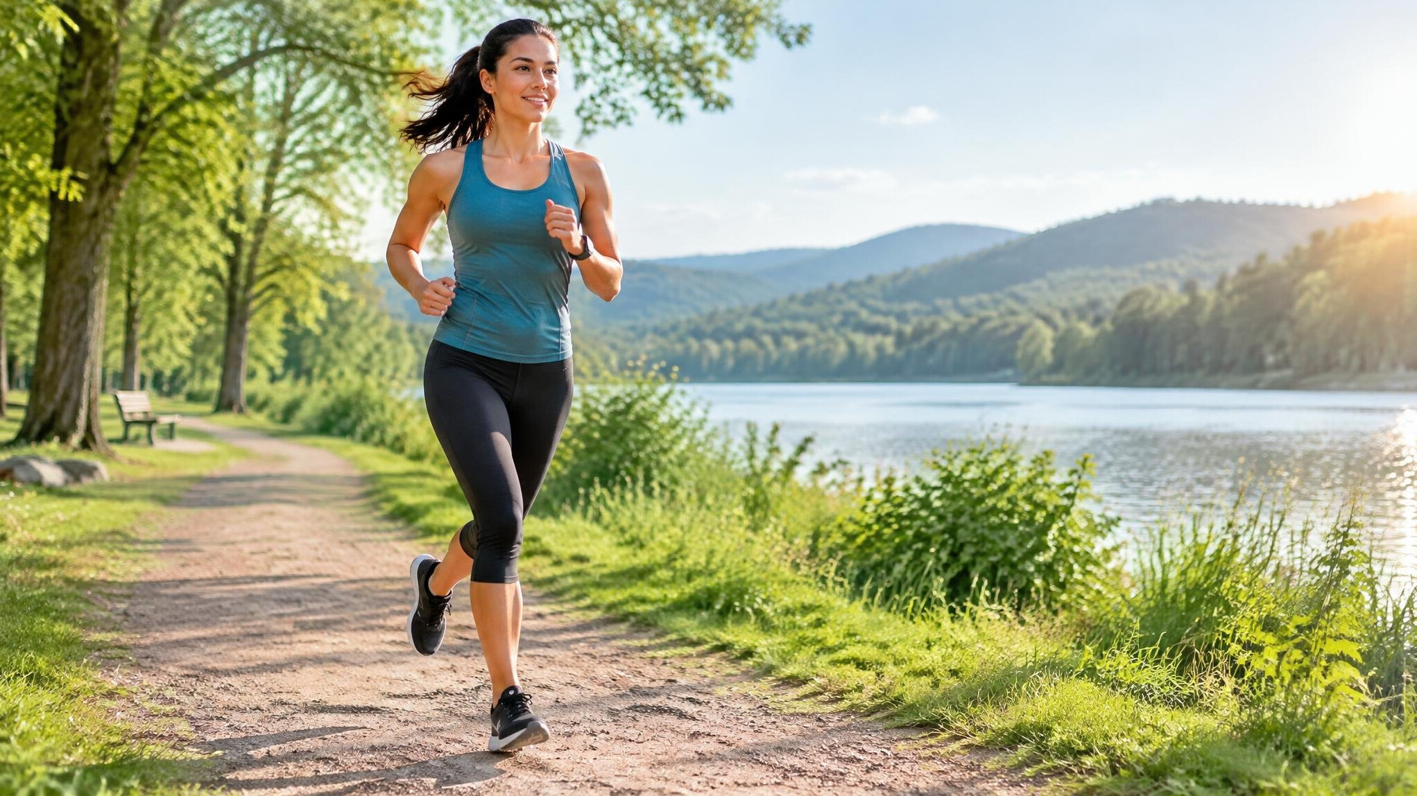person running in nature